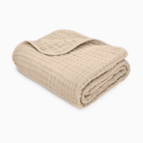 Comfy Cubs 6-Layer Cotton Muslin Baby Blanket - Sand