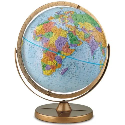 Replogle Pioneer 12-Inch Blue Ocean Raised Relief Desktop Globe