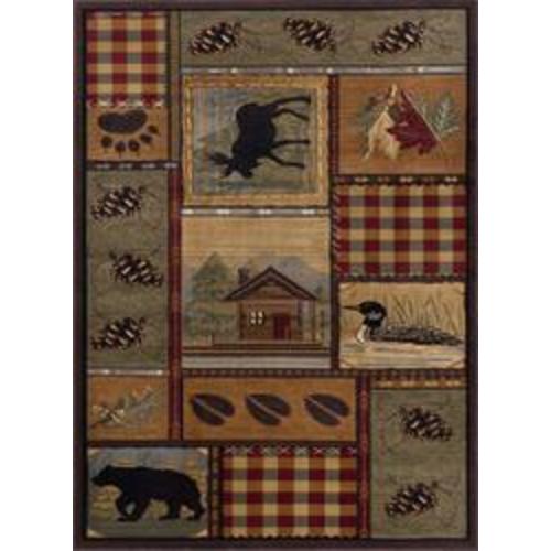 Designer's Image™ Lodge Cabin Brown 24" x 3' Area Rug