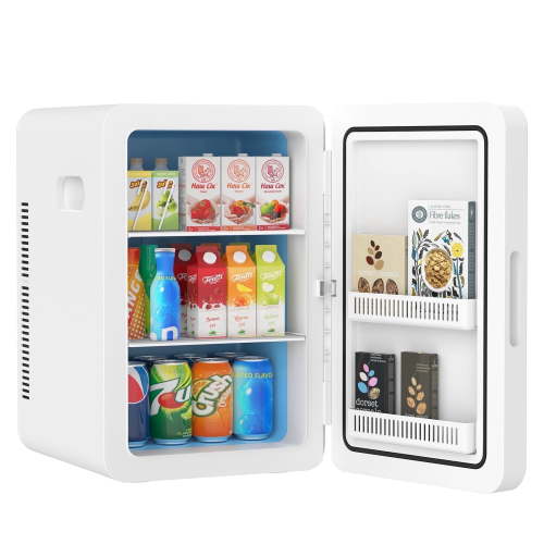 advwin 22L Mini Fridge, Compact Cooler/Warmer, Skincare, Makeup Refrigerator, White