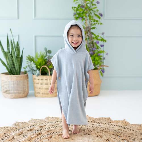 Swim Poncho in Fog | Kyte Baby