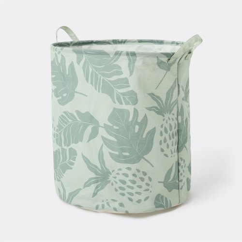 Openook Collapsible Fabric Hamper - Green Palms