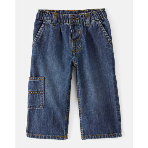 Baby Boy Wide-Leg Carpenter Denim Jeans - Medium Wash - OshKosh B'gosh | Carter's