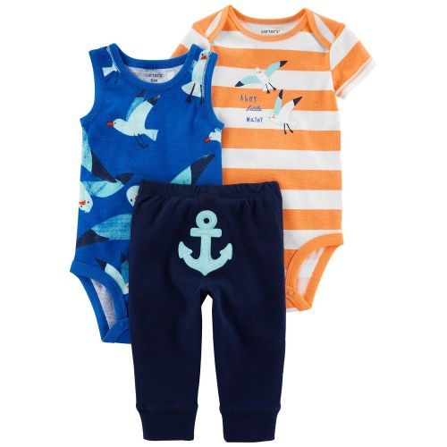 Baby 3-Piece Anchor Outfit Set - 9M - Blue