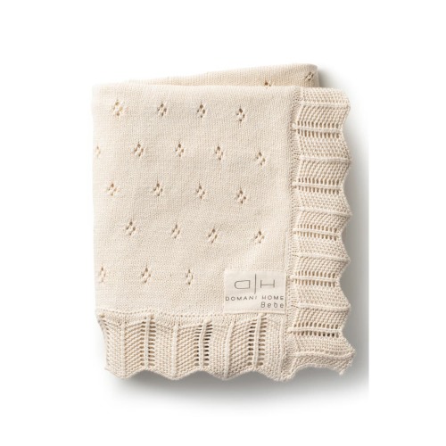 Scallop Pointelle Baby Blanket