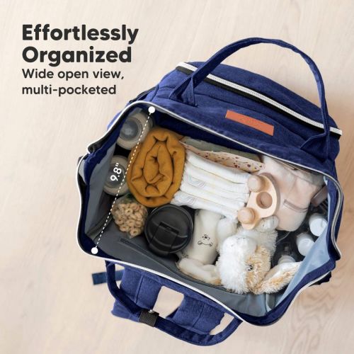 KeaBabies Original Diaper Bag Backpack, Multi Functional, Water-resistant, Large Baby Bags for Girls, Boys (Mystic Gray)