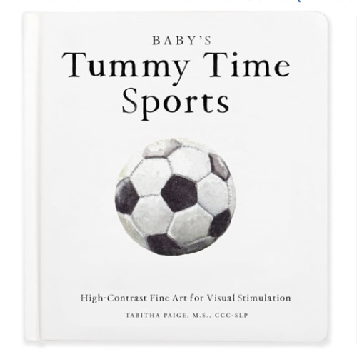 Baby's Tummy Time Sports: High-Contrast Fine Art for Visual Stimulation