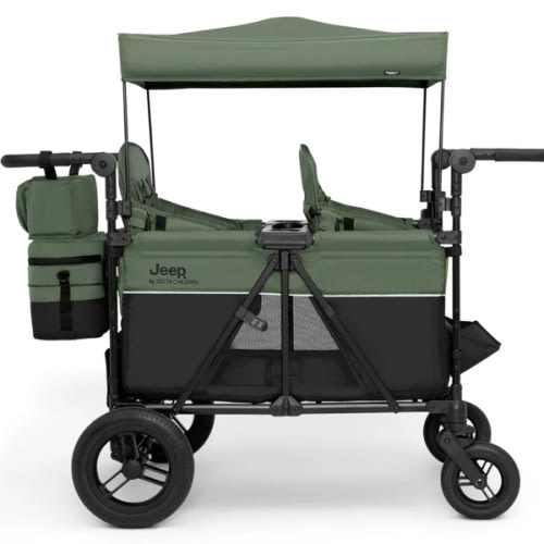 Jeep Wrangler | Deluxe 4 Seater Stroller Wagon with Cooler Bag