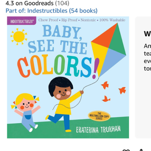 Indestructibles: Baby, See the Colors!: Chew Proof · Rip Proof · Nontoxic · 100% Washable (Book for Babies, Newborn Books, Safe to Chew)