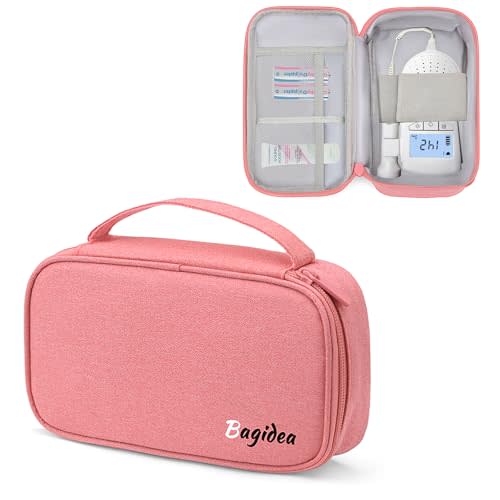 Travel Carrying Bag for Doppler Fetal Heart Monitor, Storage bag for Doppler Monitor, Portable Organizer Case Fits Doppler Heartbeat Monitor, Bag Only