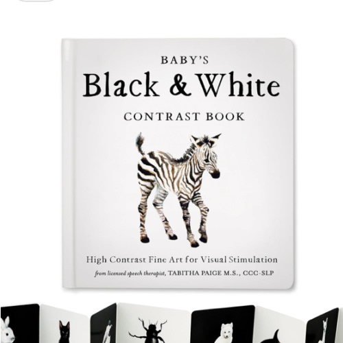 Baby's Black and White Contrast Book: High-Contrast Art for Visual Stimulation at Tummy Time (Tabitha Paige Children's Book Series)