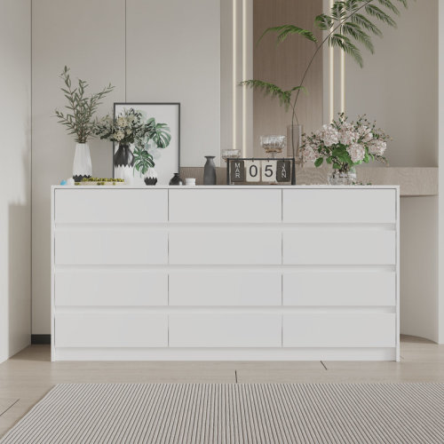 Wade Logan® Calek 12 Drawer 63" W Dresser & Reviews | Wayfair