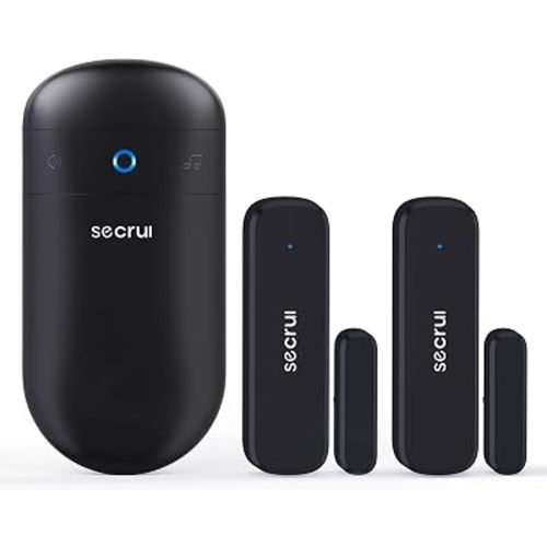 Door Chime When Door Opens, Door Opened Alarm 2-Sensor 1-Receiver, Black