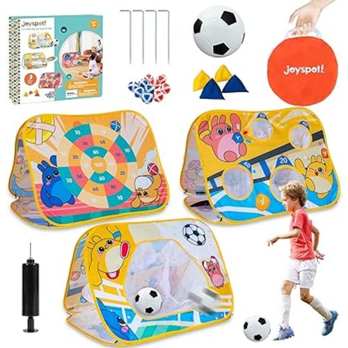 Giant 3 in 1 Bean Bag Toss Game for Kids, Toddler Outdoor Toss Toys for 2 3 4 5 6 7 8 Year Old Boys Girls, Family Party Supplies, Cornhole Party Carnival Games, Lawn Backyard Outside Birthday Gifts