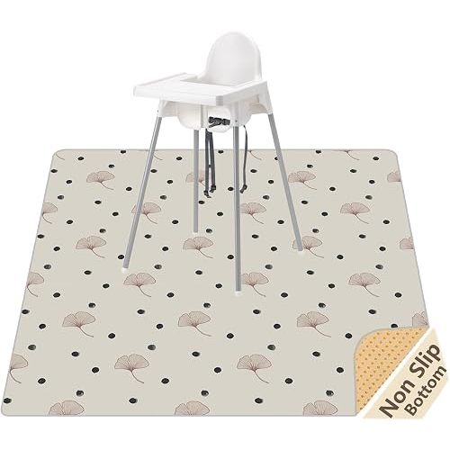 Splat Mat for Under High Chair, Waterproof Washable High Chair Floor Mat