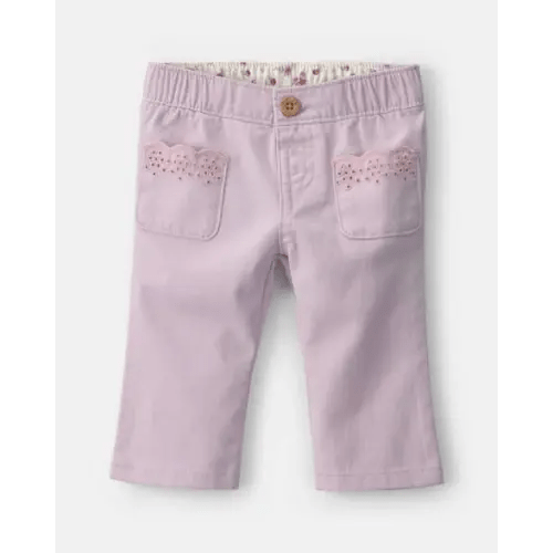Baby Girl Straight-Leg Scalloped Pocket Pants - Purple - OshKosh B'gosh | Carter's