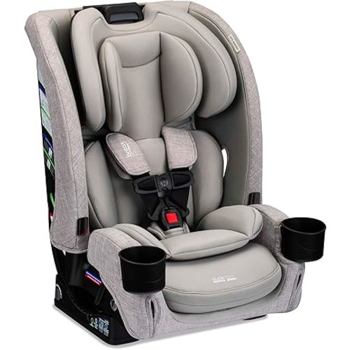Britax One4Life Slim All-in-One Car Seat, 10 Years of Use, 17.5” SpaceSaver Design, Converts from Rear-Facing Infant Car Seat to Forward-Facing Booster Seat, ClickTight Installation, Parchment