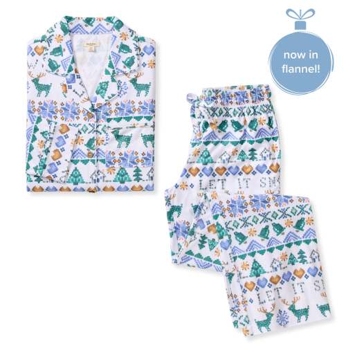 Let It Snow Flannel Womens Pajama Set | Burt’s Bees Baby® – Burt's Bees Baby