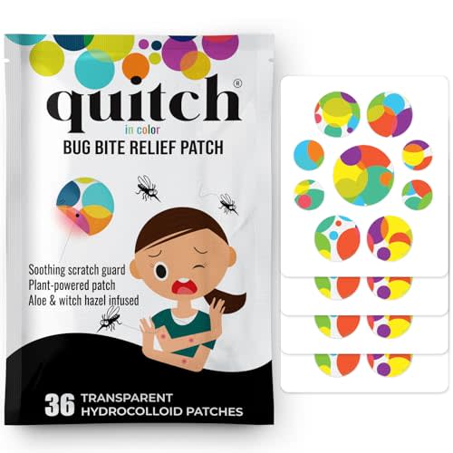 Quitch Mosquito Bite Itch Relief Patch, After Bite Insect Bite Treatment, Anti Itch Cream Alternative, Insect Bite Relief, Cruise, Travel and Camping Essential for Kids