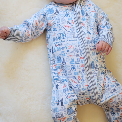 Hockey Zip Baby Onesie | Joy Street Kids