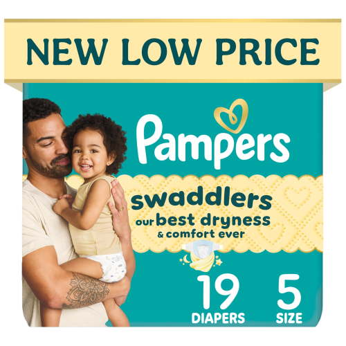 Pampers, Baby Diapers, Size 5, 19ct, Hypoallergenic Leakproof