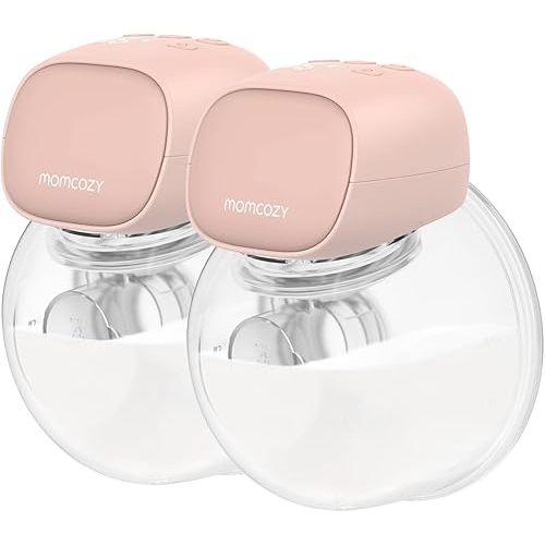 Momcozy S9 Pro Double Electric Portable Pump Hands-Free, 2 Count Rose Pink