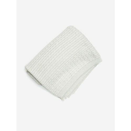 Mini Organic Cotton Cable Knit Baby Blanket