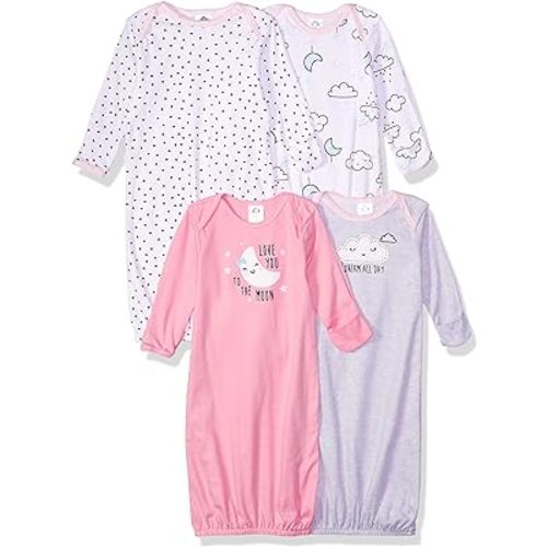 Gerber baby-girls 4-pack Sleeper Gown