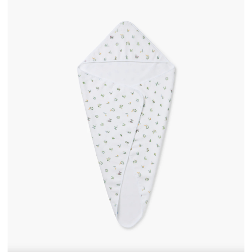 Hill House Hooded Towel - Alphabet