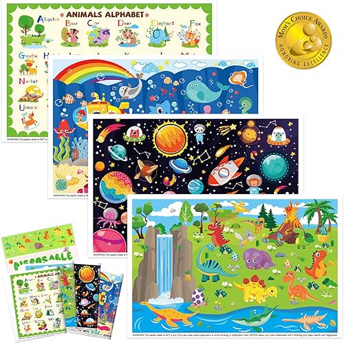 Sticky Plastic Disposable Placemats Baby: 40Pack 12" X 18" Restaurant Eating Table Mats