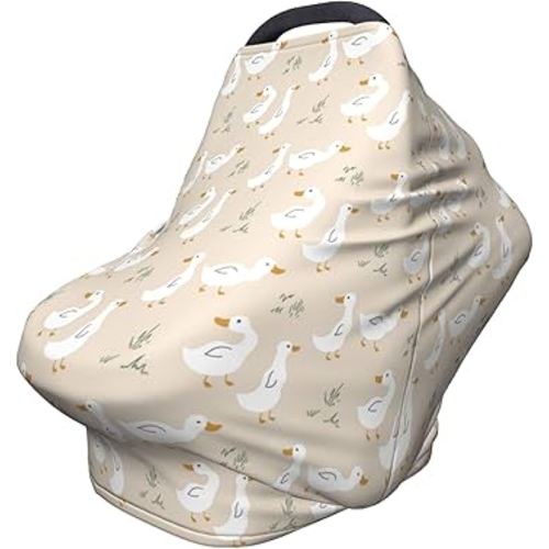 Goose Baby Car Seat Covers Multi-use Carseat Canopy for Boys and Girls Stretchy Infant Carseat Cover Shower Gifts