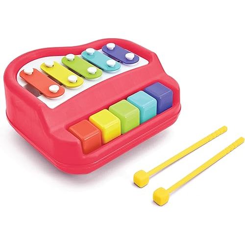 Kidoozie Happy Keys Music Maker - Musical Fun for 12 Months + Toddlers - 2-in-1 Piano & Xylophone!