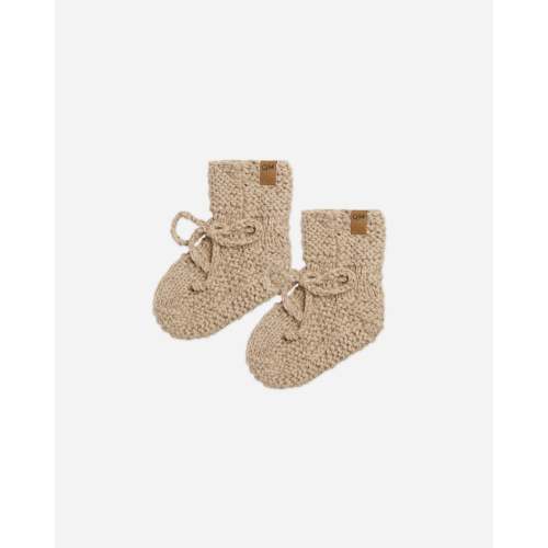 Knit Booties || Latte Speckled