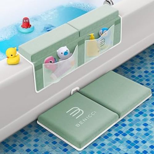 Benicci Bath Kneeler and Elbow Rest Pad Set, Kneeling Mat for Baby Bathing