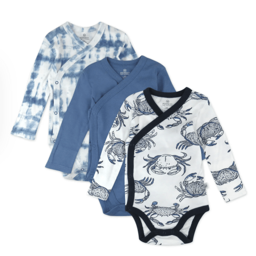 3-Pack Organic Cotton Long Sleeve Side-Snap Bodysuits | Honest Baby Clothing
