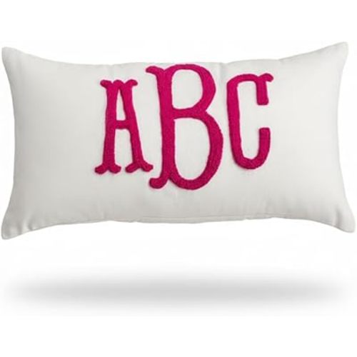 mia'spillow lab Wedding Monogram Punch Needle Embroidery Pillow, Custom Letter Monogram Pillow, Personalized Couple Gift Idea, Lumbar Pillow, Couple Cushion