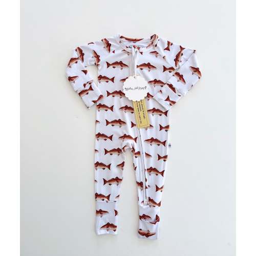 Tarpon & Redfish Zippy Sleepers with Fold Over Cuffs (0/3M-12/18M) – Brittany Hartt Designs