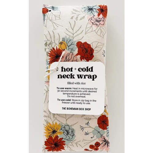 Hot & Cold Therapy Neck Wrap - Ivory Florals