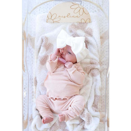 Large Waffle Knit Bow