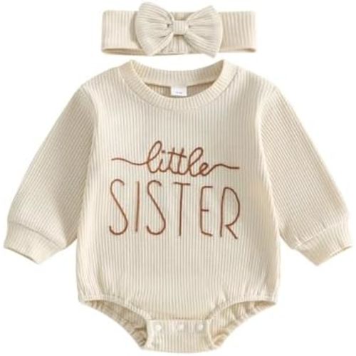 Newborn Baby Girl Fall Outfit Romper Jumpsuit Infant Waffle Clothes