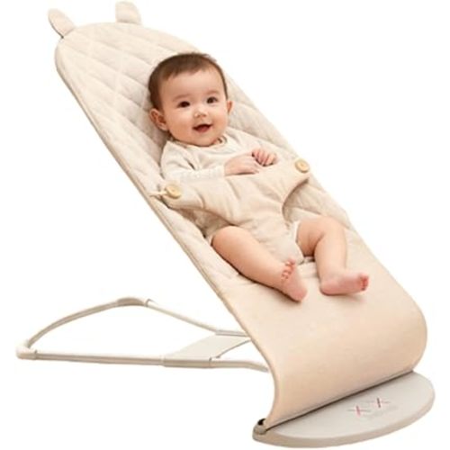 Linen Bouncer Cover – Compatible with BabyBjorn Bouncer, 100% Korea-Made Linen, CPSIA Tested, Machine Washable (Cover Only)