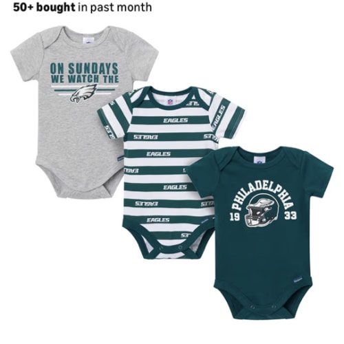Gerber NFL baby-boys Nfl 3-pack Onesie Bodysuit