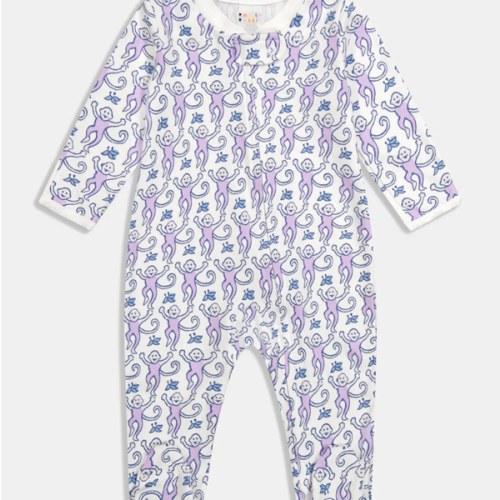 Roller Rabbit Infant Monkey Zipper Footie