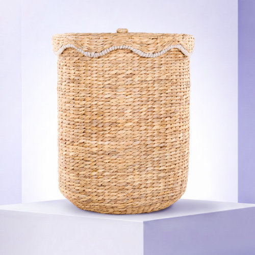 East Urban Home Avara wavey laundry hamper | Wayfair