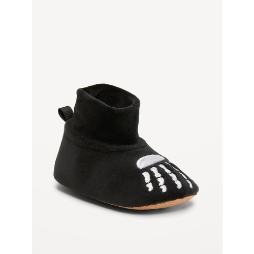 Velour Skeleton Slippers for Baby