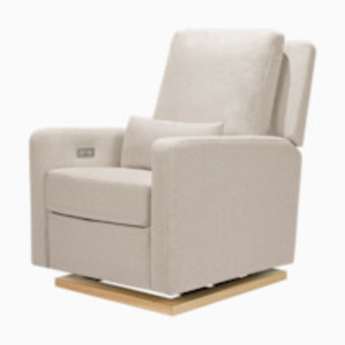 babyletto Sigi Electronic Recliner and Glider - Performance Beach Eco Weave/Light Base
