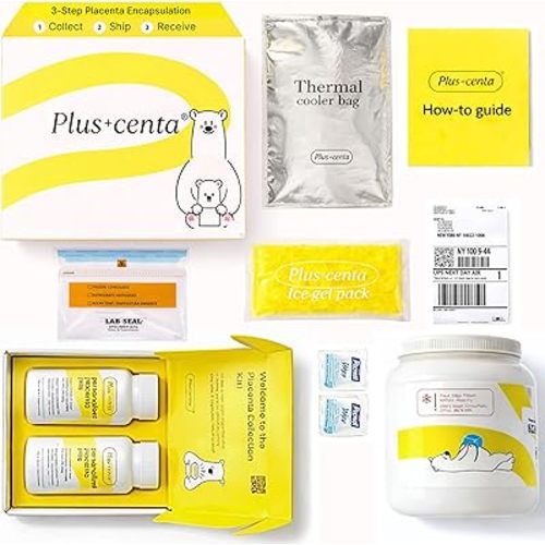Placenta Encapsulation Kit for Postpartum Recovery, Hospital Placenta Collection Kit with Prepaid Return Shipping, Includes Lab-Based Processing Service | Pluscenta