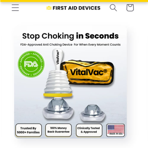 24 HOUR FLASH SALE: Protect Your Family with VitalVac®— Choking Emergency Device