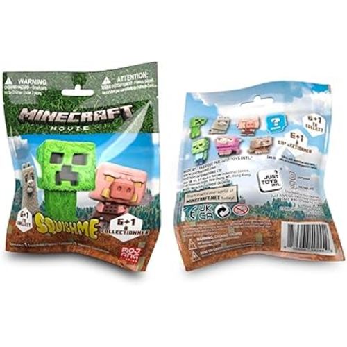 Minecraft Movie SquishMe Squishy Toy – Officially Licensed Stress Relief Squeeze Toy for Kids & Adults, Slow Rising, Collectible Gift for Gamers, Desk & Fidget Use