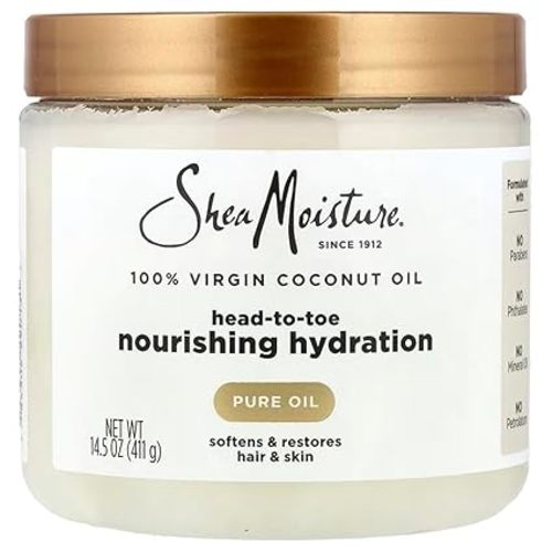 SheaMoisture for Dry Skin Nourishing Hydration 100% Extra Virgin Coconut Oil Soften and Restore Skin and Hair 14.5 oz